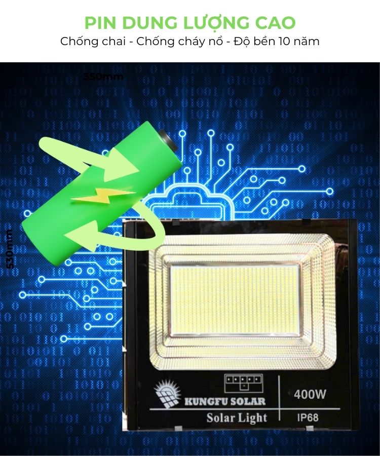 Đèn năng lượng mặt trời 400W